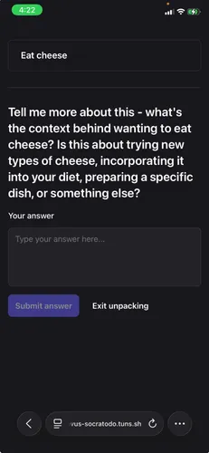 Socratodo on an iPhone